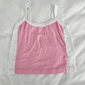 Pink and White Tank Top